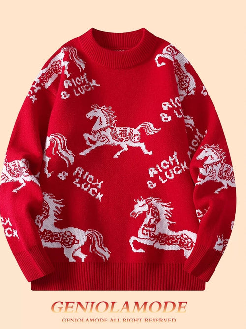 Knitted Sweater – Fashion-Inspired Casual Pullover（Style 12034 ）