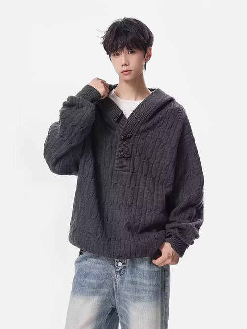 12028 Knitted Cardigan Sweater Jacket