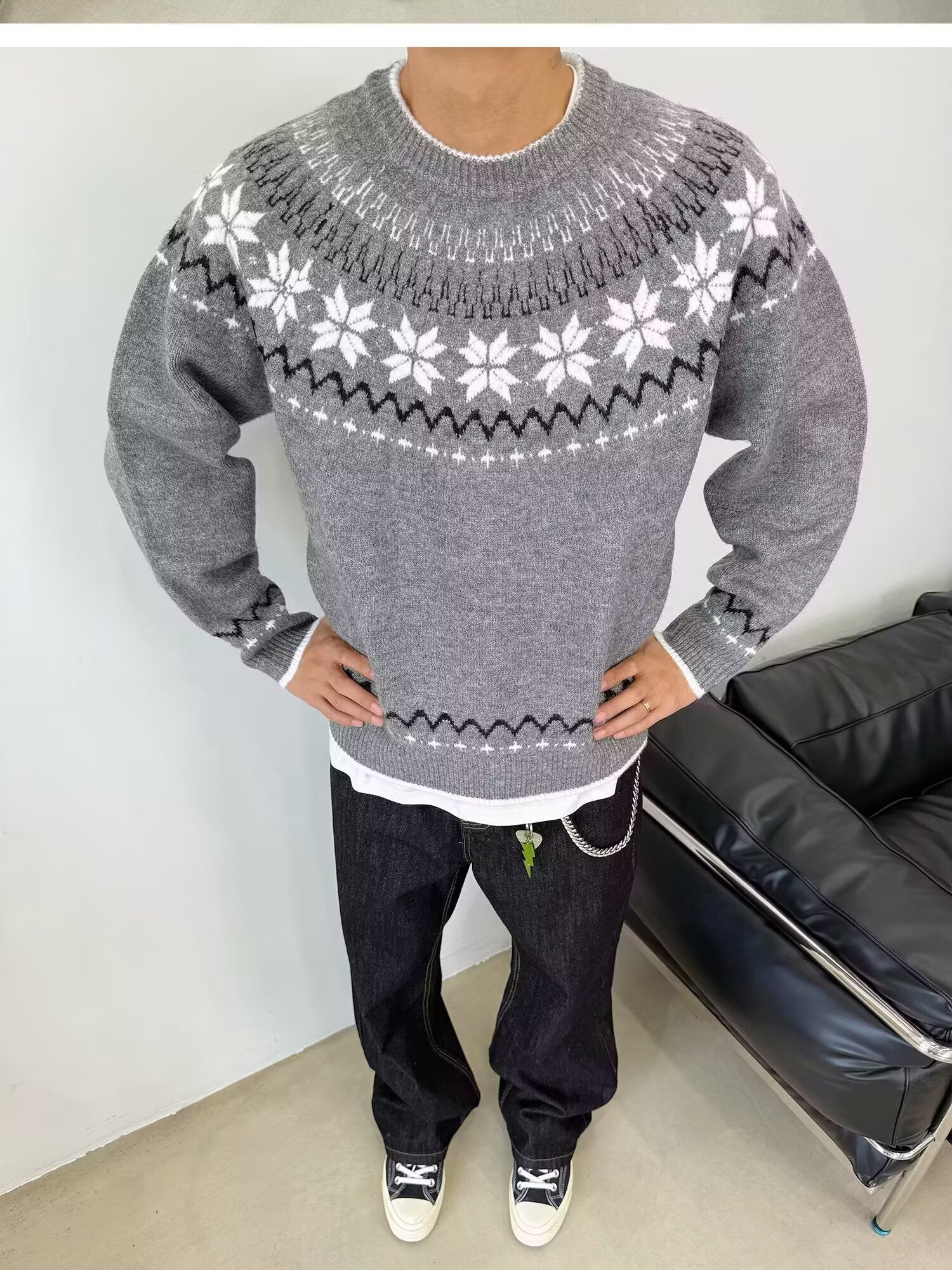 12029 Knit Sweater Trendy Base Layer Top