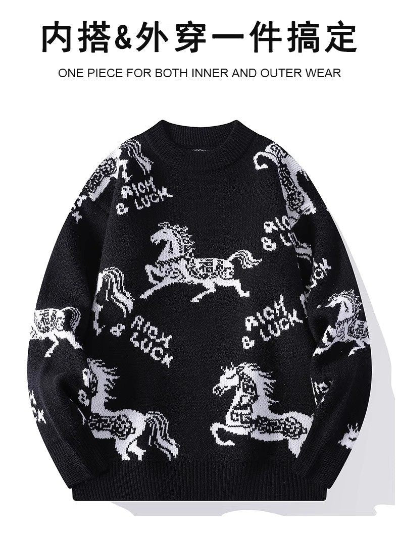 12034 Knitted Sweater – Fashion-Inspired Casual Pullover