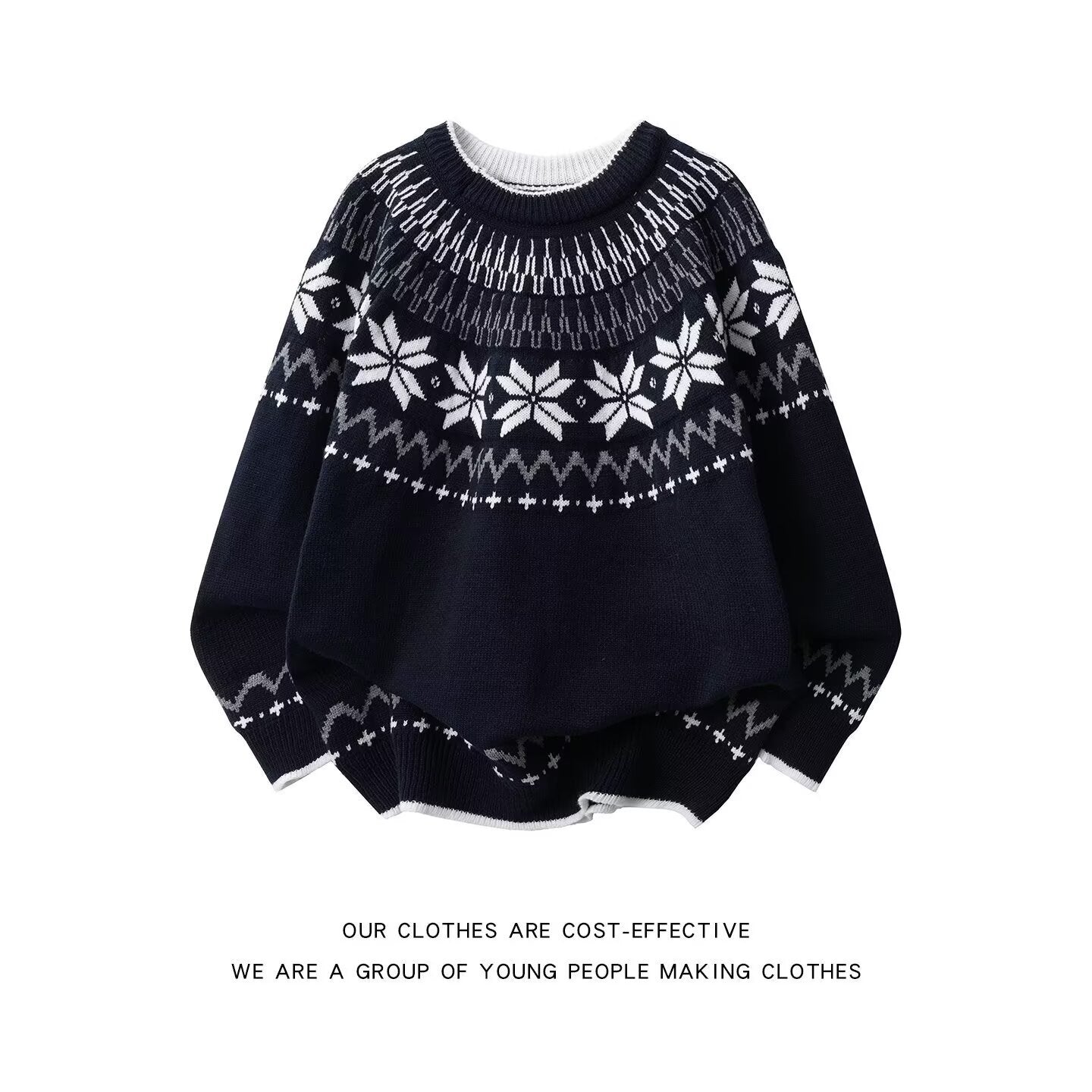 12030 Knitted Sweater – Trendy Base Layer Pullover