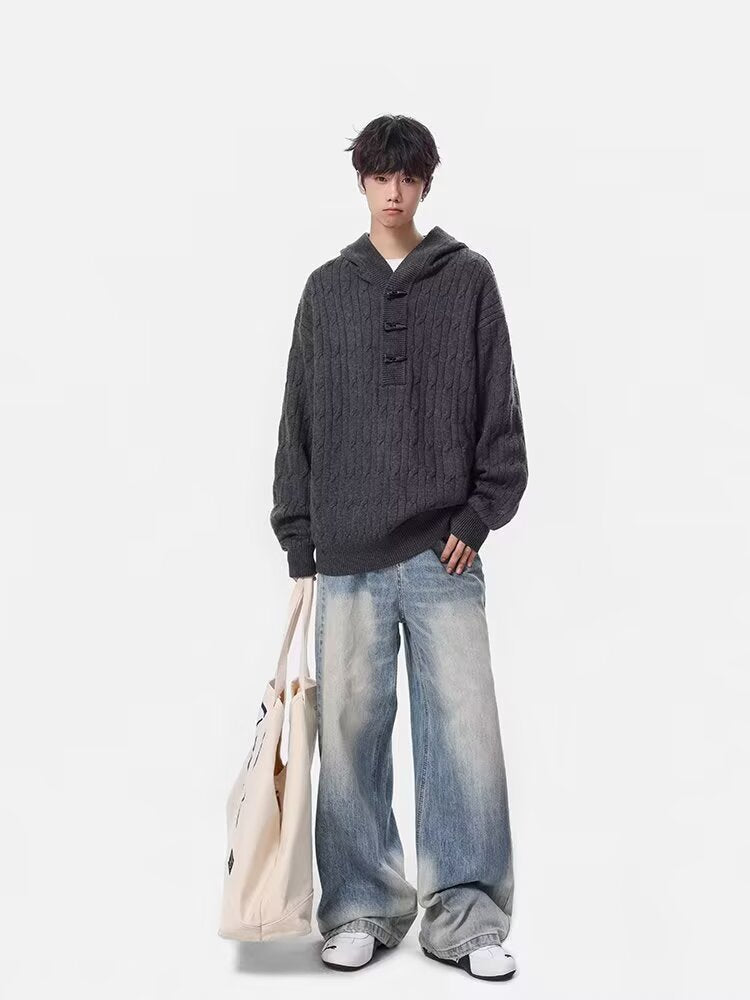 12028 Knitted Cardigan Sweater Jacket