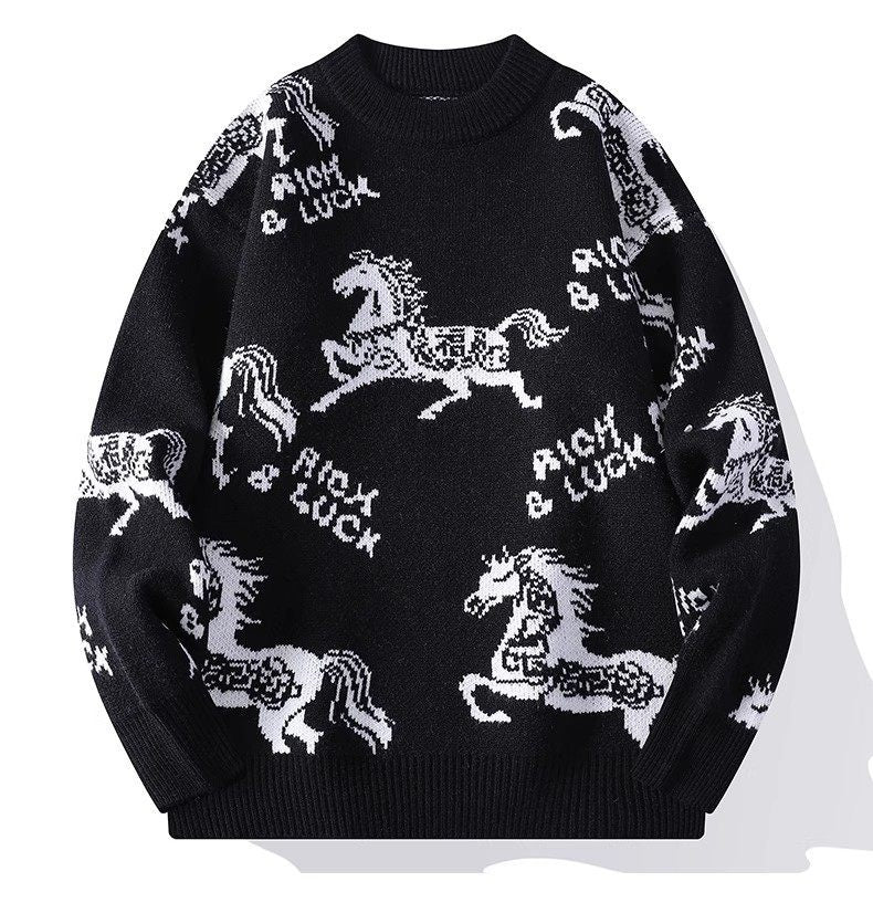 12034 Knitted Sweater – Fashion-Inspired Casual Pullover