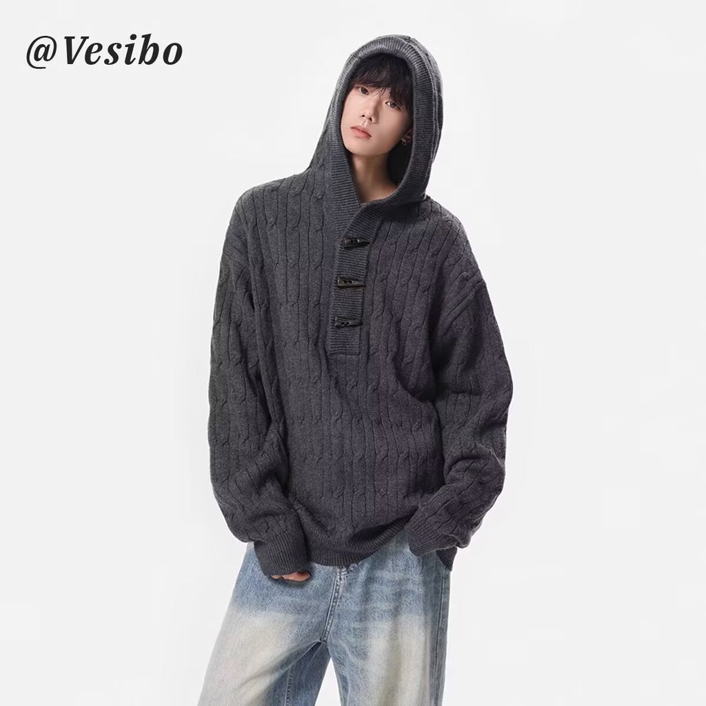 12028 Knitted Cardigan Sweater Jacket